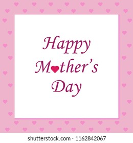 Happy Mother's Day card vector illustration. 