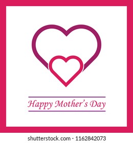 Happy Mother's Day card vector illustration. 