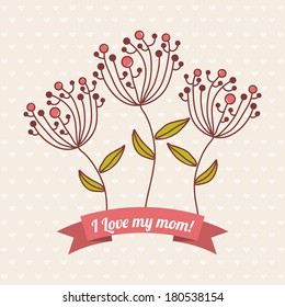 Happy Mothers day card, Vector illustration