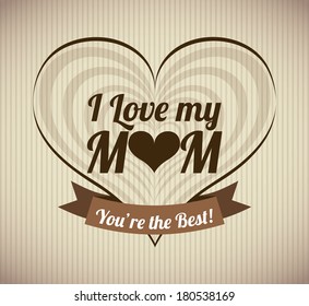 Happy Mothers day card, Vector illustration