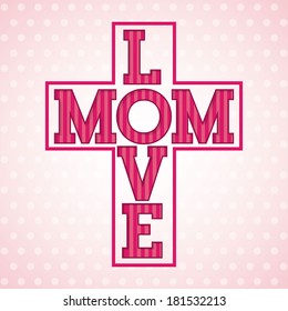 Happy mothers day card, vector illustration