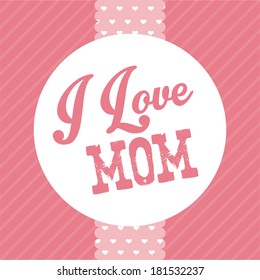 Happy mothers day card, vector illustration