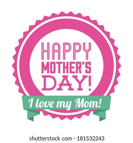 Happy mothers day card, Vector illustration