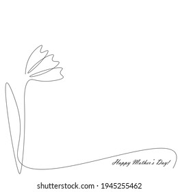 Happy mothers day card, vector illustration