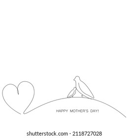Happy mothers day card vector illustration