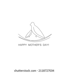 Happy mothers day card vector illustration