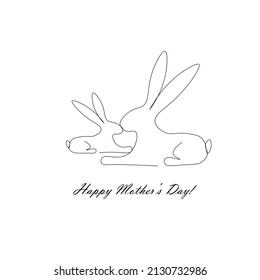 Happy mothers day card vector illustration