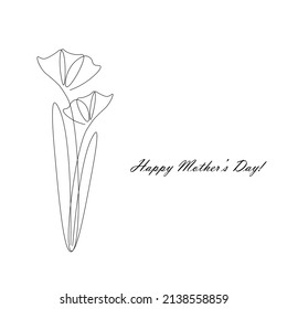 Happy mothers day card vector illustration