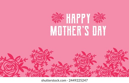 Happy mothers day card. Vector greeting banner for social media, online stores, poster. Text of happy mother's day.  Vector illustration . EPS 10