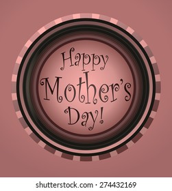 Happy Mother's Day Card, Vector Illustration. 