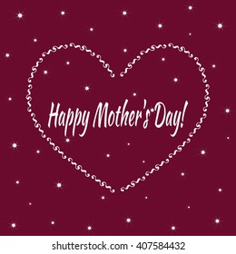 Happy Mother's Day card. Vector illustration.