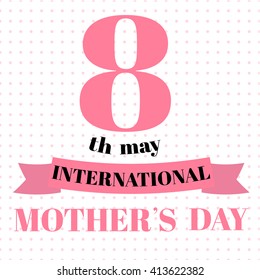Happy Mother's day card. Vector illustration. 