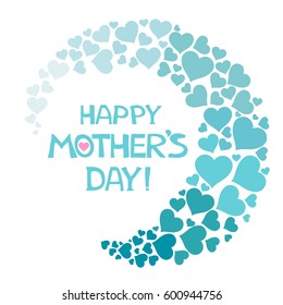 Happy Mothers Day card. Vector illustration