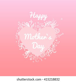 Happy mothers day card vintage retro type font.