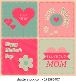 Happy mothers day cards vintage