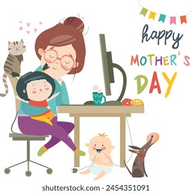 Happy Mother's Day Cartoon Image