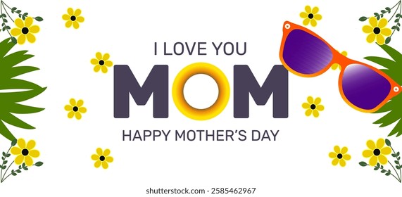 Happy mother's day Celebrated in March. This holiday-themed design is perfect for backgrounds, banners, greeting cards, posters with text inscription, Classic social media posts.