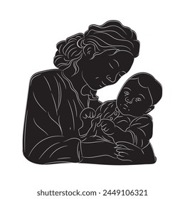 Happy mothers day celebration greeting card background mom and child love greeting card
