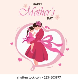 Happy Mother's Day celebration vector illustration 