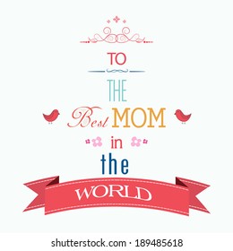 Happy Mother's Day celebrations greeting card design with stylish text. 