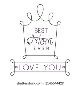 happy mothers day circular frame
