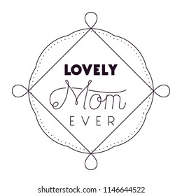 happy mothers day circular frame
