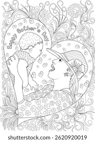 Happy Mother's Day Coloring Page
