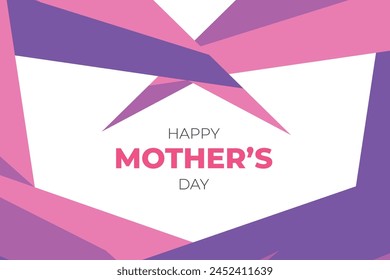 Happy Mothers Day Colourful Shape Abstract Background