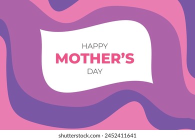 Happy Mothers Day Colourful Shape Abstract Background