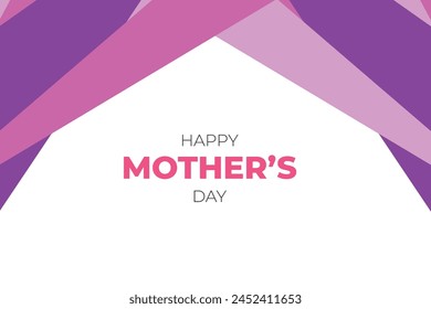 Happy Mothers Day Colourful Shape Abstract Background