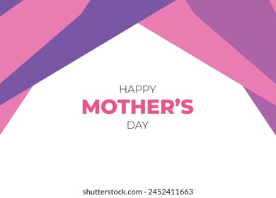 Happy Mothers Day Colourful Shape Abstract Background