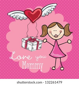Happy Mothers Day concept, vector illustrator