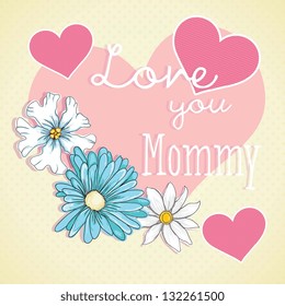 Happy Mothers Day concept, vector illustrator
