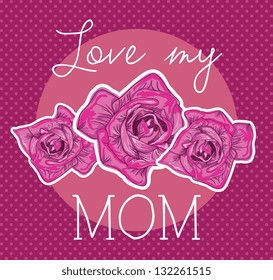 Happy Mothers Day concept, vector illustrator