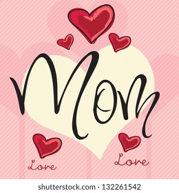 Happy Mothers Day concept, vector illustrator