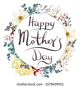 Happy Mother's Day. Congratulations on a floral background