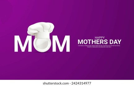 Happy Mother's Day. Mother's Day creative design for social media banner, poster 3D Illustration