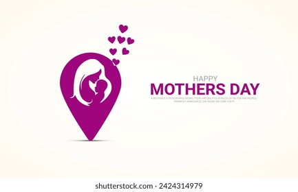 Happy Mother's Day. Mother's Day creative design for social media banner, poster 3D Illustration