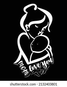 HAPPY MOTHER'S DAY CREATIVE TYPOGRAPHY T-SHIRT DESIGN