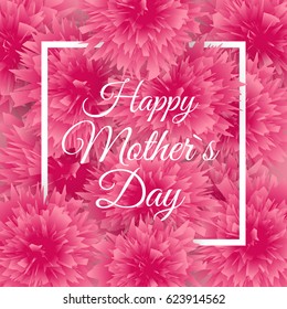 Happy Mother`s Day Cute Background with Flowers. Vector Illustration EPS10
