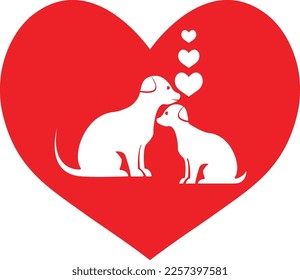 Happy Mother's Day - with cute Boston  dogs. Good for greeting  poster, textile print, mug and other gift design.