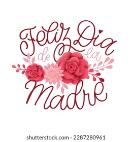 Happy Mothers Day - cute lettering postcard on spanish. Postcard, invitation. t-shirt design, mug print.