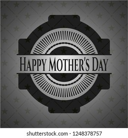 Happy Mother's Day dark icon or emblem