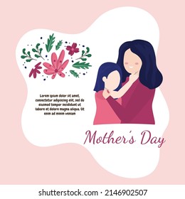 Happy Mother's Day Daughter Child Flower Floral Gift Card