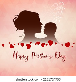 Happy Mothers day decorative elegant background design vector