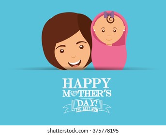 happy mothers day design 