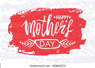 Happy Mother's Day design background. Lettering design. Greeting card. Calligraphy Background template for Mother's Day. Vector illustration