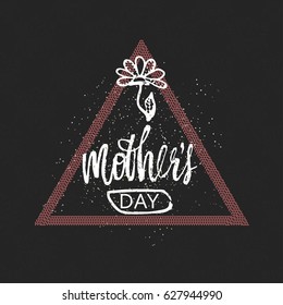 Happy Mother's Day design background. Lettering design. Greeting card. Calligraphy Background template for Mother's Day. Vector illustration