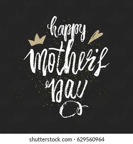 Happy Mother's Day design background. Lettering design. Greeting card. Calligraphy Background template for Mother's Day. Vector illustration