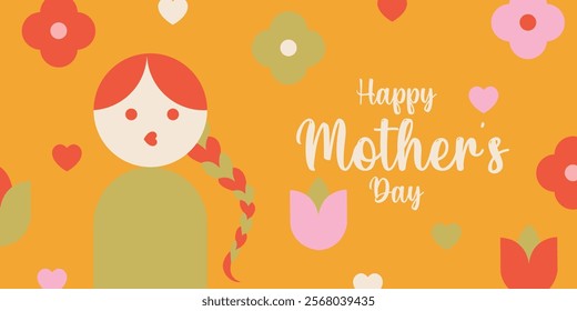 Happy mother's day design for card, invitation, poster, flyer, web design